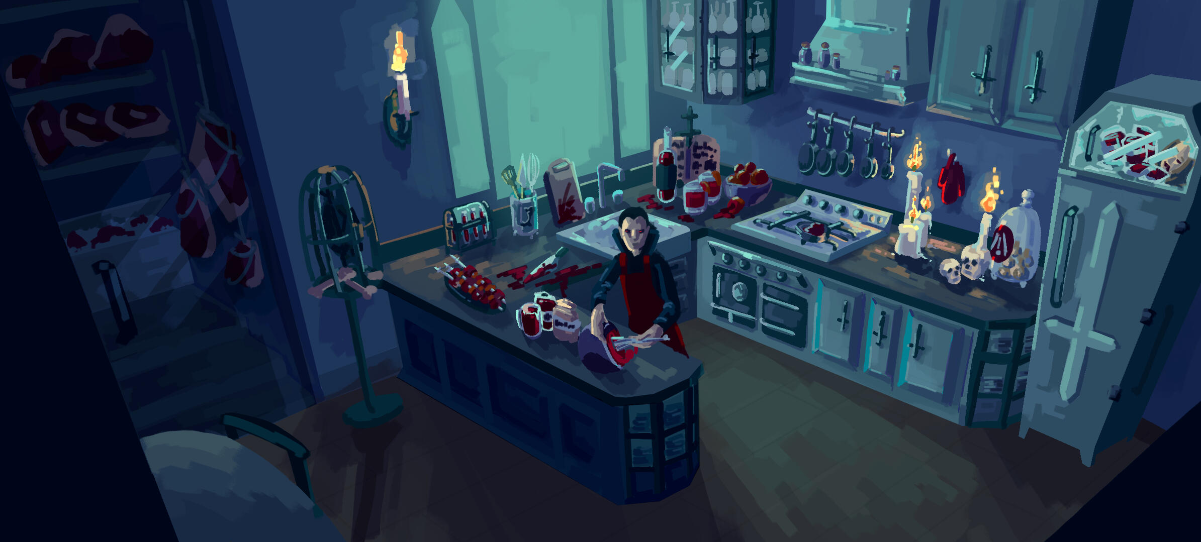 VAMPIRE KITCHEN color key for an eerie atmosphere