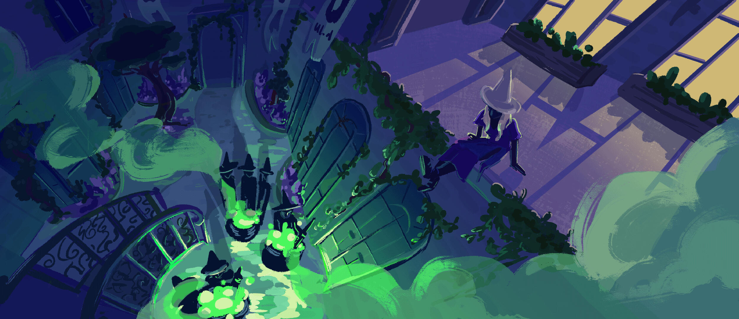 DARK MAGIC SCHOOL color illustration