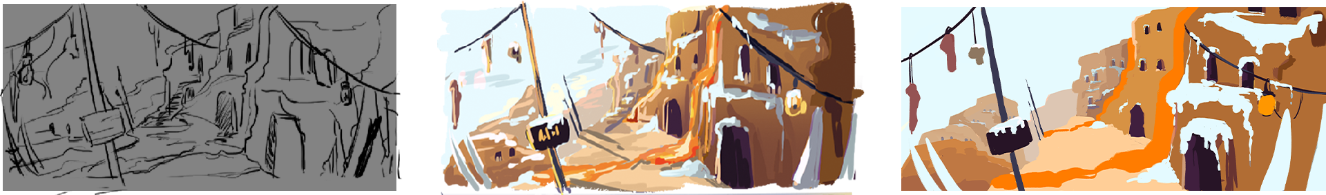 sketch - color thumbnail - flats