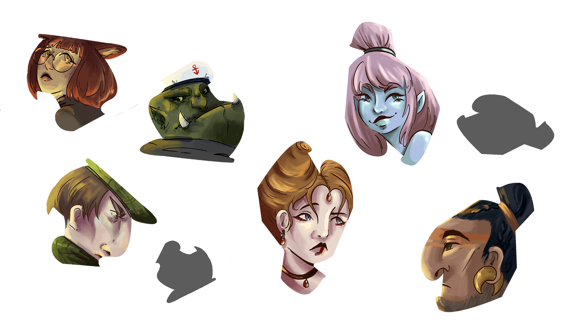 SHAPE EXPLORATION character design assignment based on random shapes