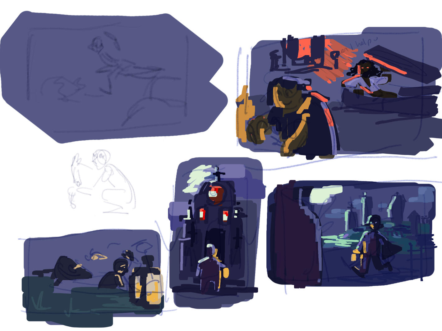 PERSONAL PROJECT color keys for a short film project